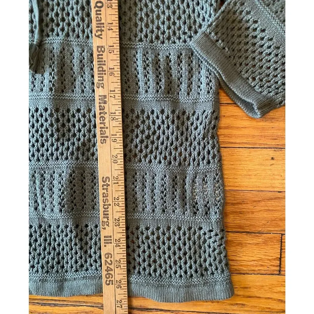 NWT CJ Banks Crochet Knit Sweater Women’s Plus 3X Olive Green $55 - Picture 7 of 10